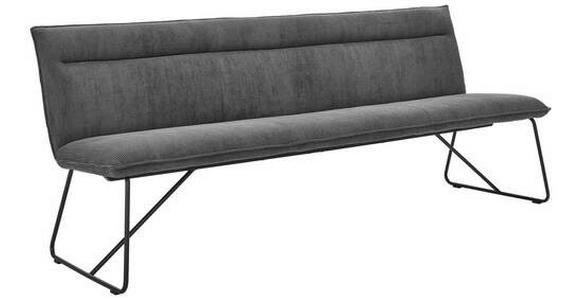 SITZBANK 180/88/66 cm Anthrazit Metall - Anthrazit/Schwarz, Design, Textil/Metall (180/88/66cm) - Johann Jakob
