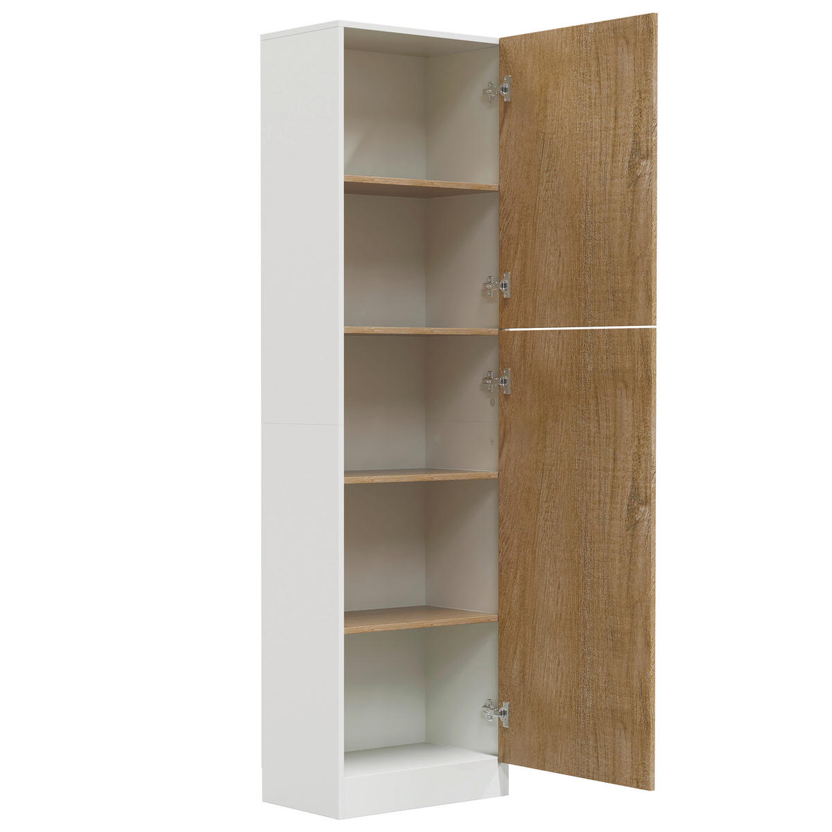 AKTENSCHRANK Weiß, Honigeiche  - Honigeiche/Weiß, MODERN, Holzwerkstoff (52/183/32cm) - MID.YOU