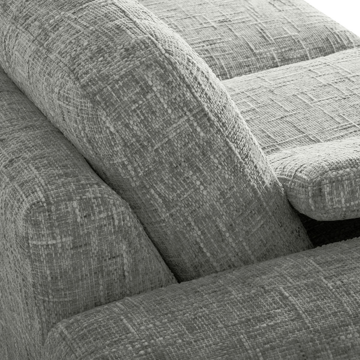 ECKSOFA SPRING Grau Webstoff Zierkissen  - Schwarz/Grau, Design, Textil/Metall (273/250cm) - Livetastic