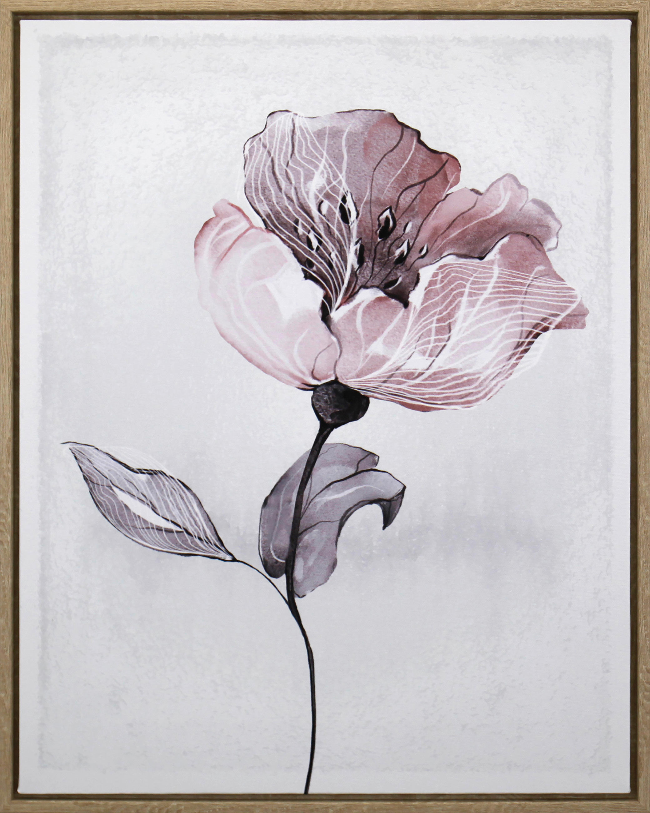 UMETNIŠKI POTISK 40/50 cm - svetlo rjava/pink, Basics, umetna masa/tekstil (40/50cm) - Monee