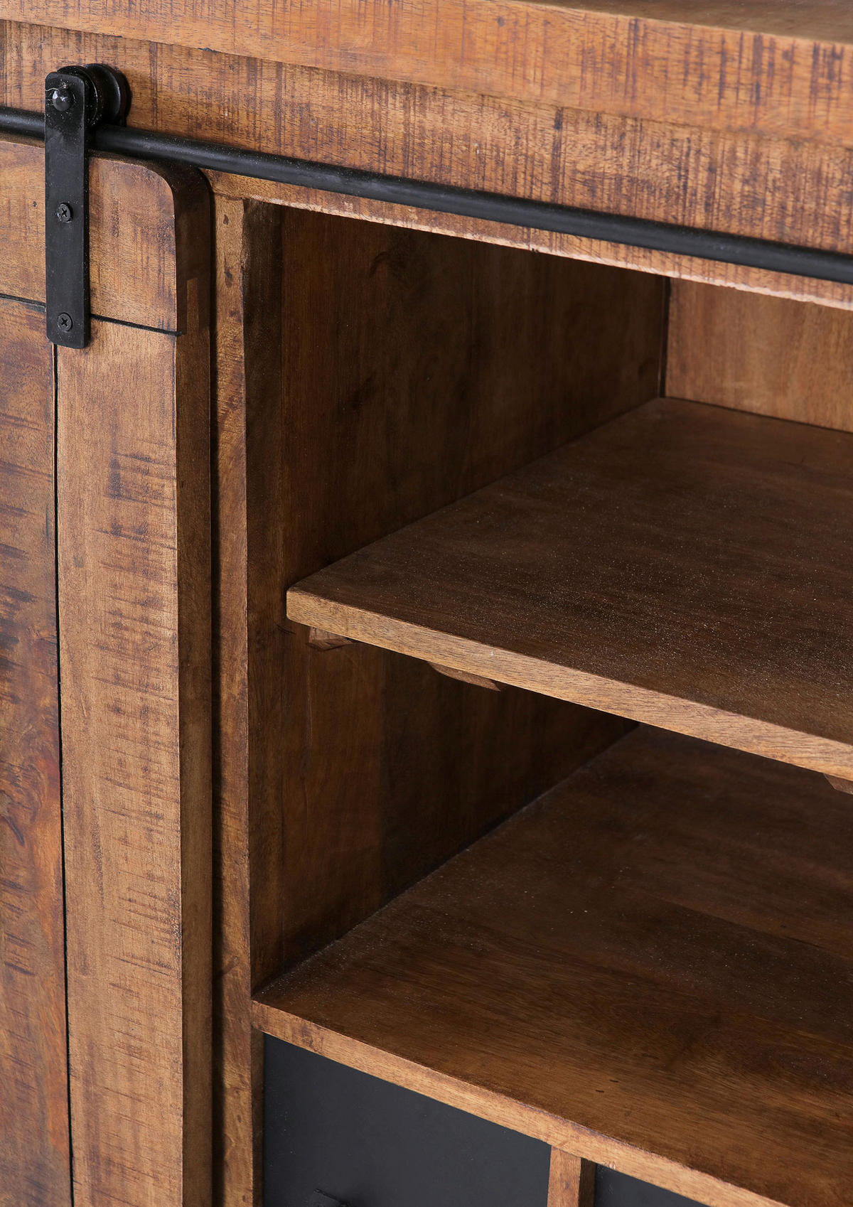 SIDEBOARD 145/85/45 cm  in Naturfarben, Schwarz  - Schwarz/Naturfarben, KONVENTIONELL, Holz/Holzwerkstoff (145/85/45cm) - Landscape