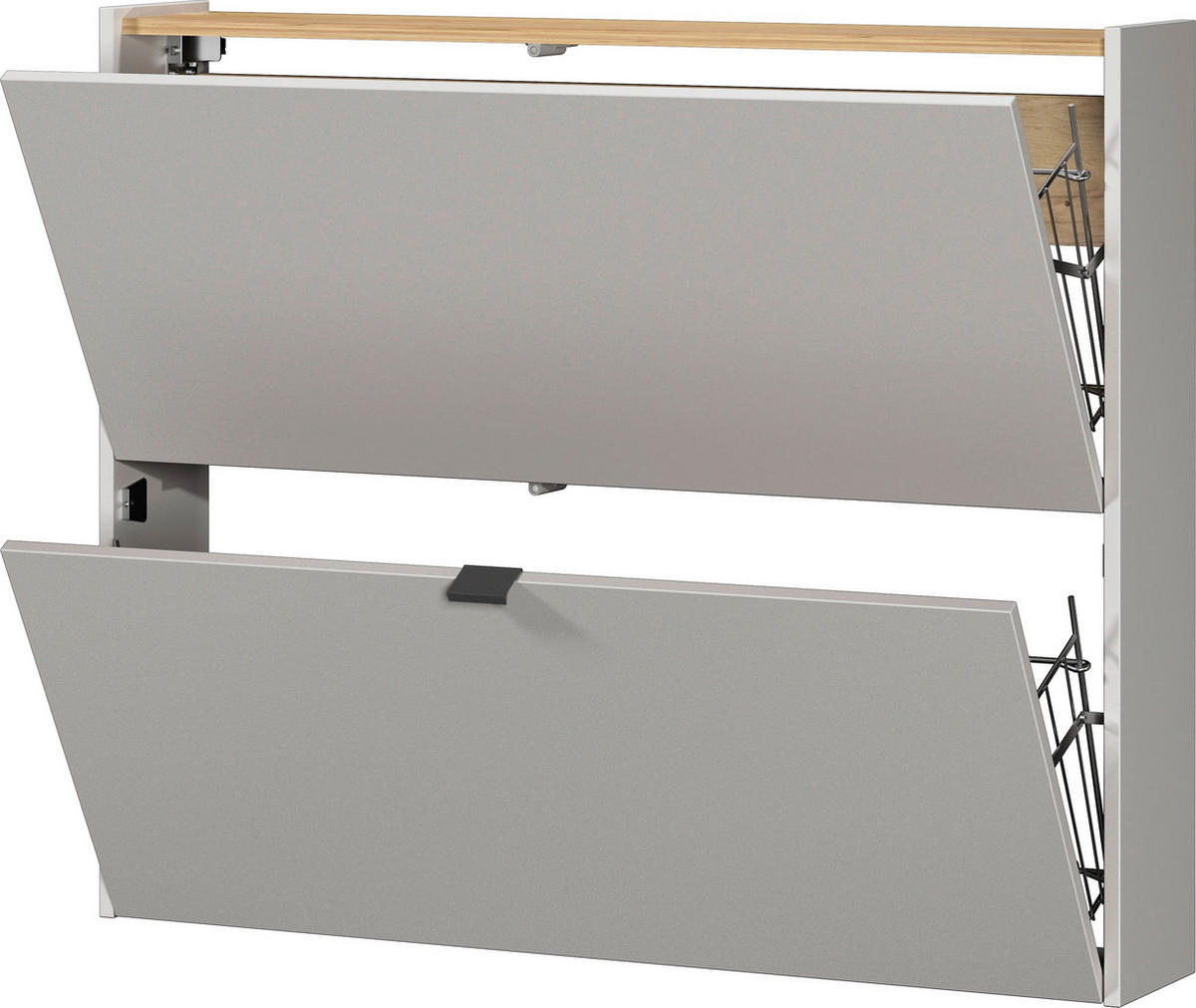 HÄNGESCHUHSCHRANK Eichefarben, Kaschmir  - Kaschmir/Eichefarben, Design, Holzwerkstoff/Metall (100/83/18cm)