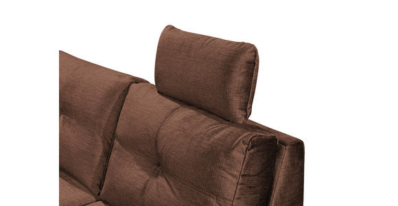 WOHNLANDSCHAFT in Mikrovelours Kupferfarben - Schwarz/Kupferfarben, KONVENTIONELL, Kunststoff/Textil (217/334/127cm) - Carryhome