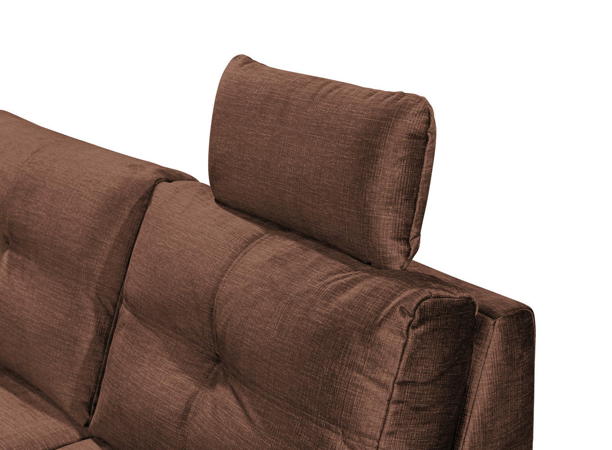 WOHNLANDSCHAFT in Mikrovelours Kupferfarben  - Schwarz/Kupferfarben, Konventionell, Kunststoff/Textil (217/334/127cm) - Carryhome