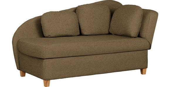 LIEGE in Chenille, Flachgewebe Olivgrün - Olivgrün, LIFESTYLE, Holz/Textil (180/97/85cm) - Novel