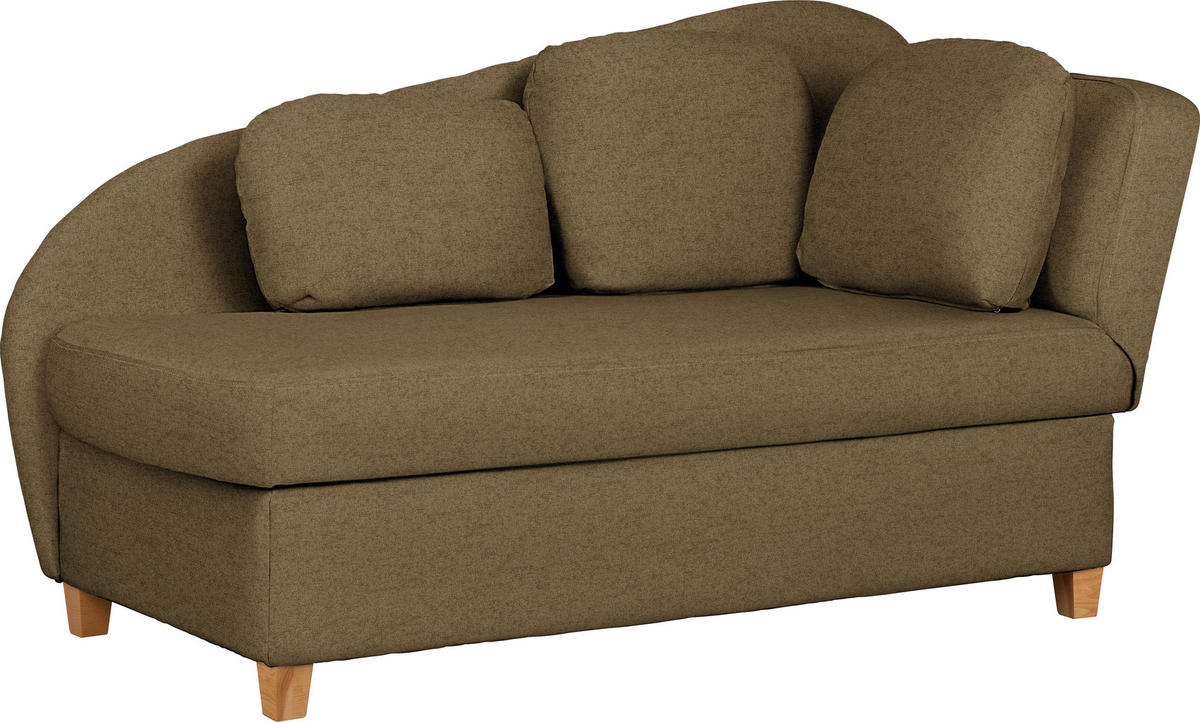 LIEGE in Chenille, Flachgewebe Olivgrün  - Olivgrün, Lifestyle, Holz/Textil (180/97/85cm) - Novel