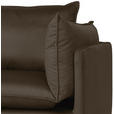 ECKSOFA Braun Samt Rückenkissen, Rücken echt  - Schwarz/Braun, Design, Textil/Metall (200/241cm) - Carryhome