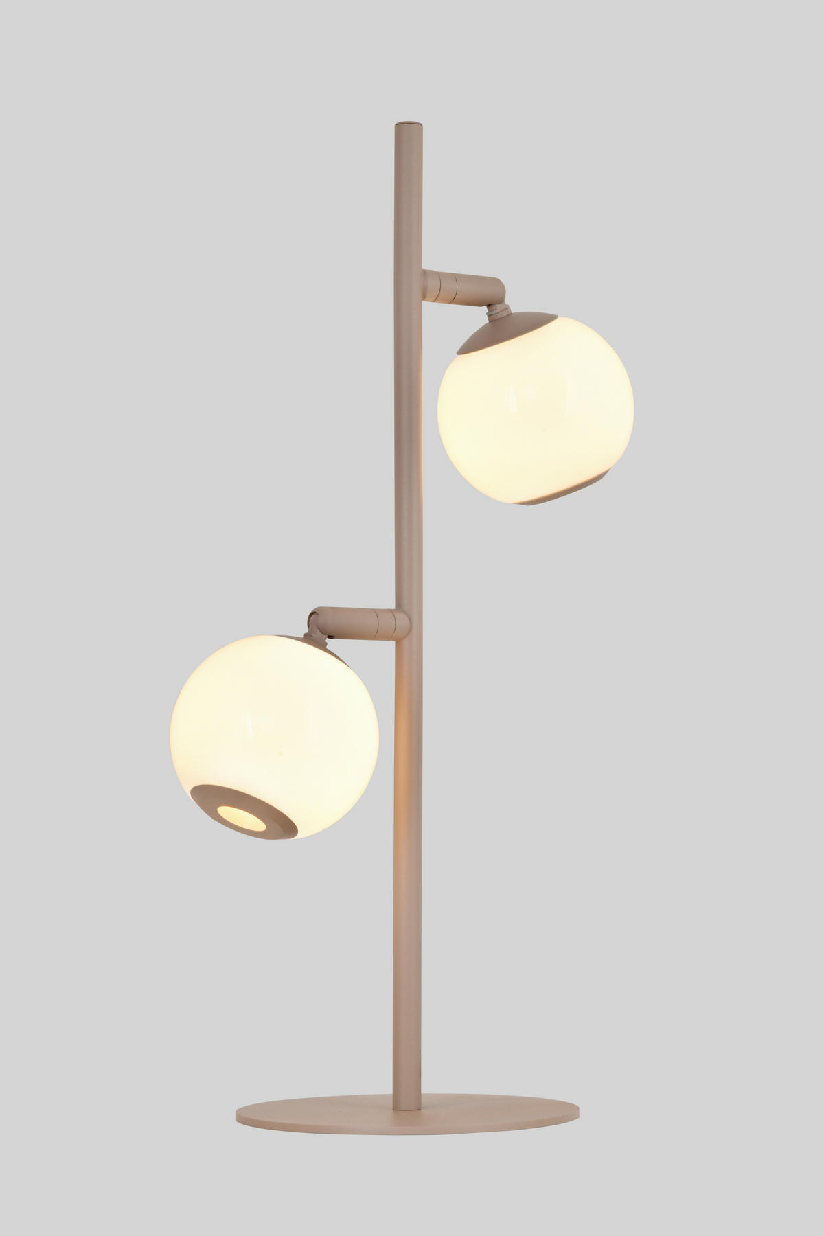 LED-TISCHLEUCHTE Luberon 32,5/49,5/19 cm  - Sandfarben/Schwarzchrom, Design, Glas/Kunststoff (32,5/49,5/19cm)