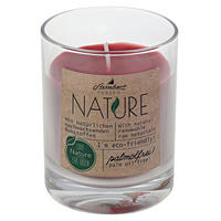 KERZE IM GLAS - Rot, Basics, Naturmaterialien (6,5/7,9cm)