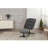 SESSELSET Samt Hocker    - Schwarz/Grau, MODERN, Textil/Metall (70/97/75cm) - MID.YOU