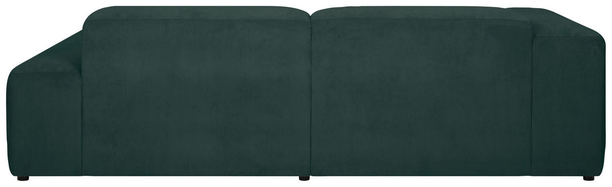 ECKSOFA HANNAH Grün Cord  - Schwarz/Grün, Design, Kunststoff/Textil (252/170cm) - MID.YOU
