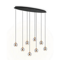 LED-HÄNGELEUCHTE Solenne  - Klar/Goldfarben, Design, Glas/Kunststoff (117/200/33cm)