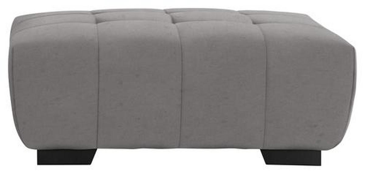 HOCKER in Textil Grau  - Schwarz/Grau, Konventionell, Textil/Metall (106/40/72cm) - Hom`in