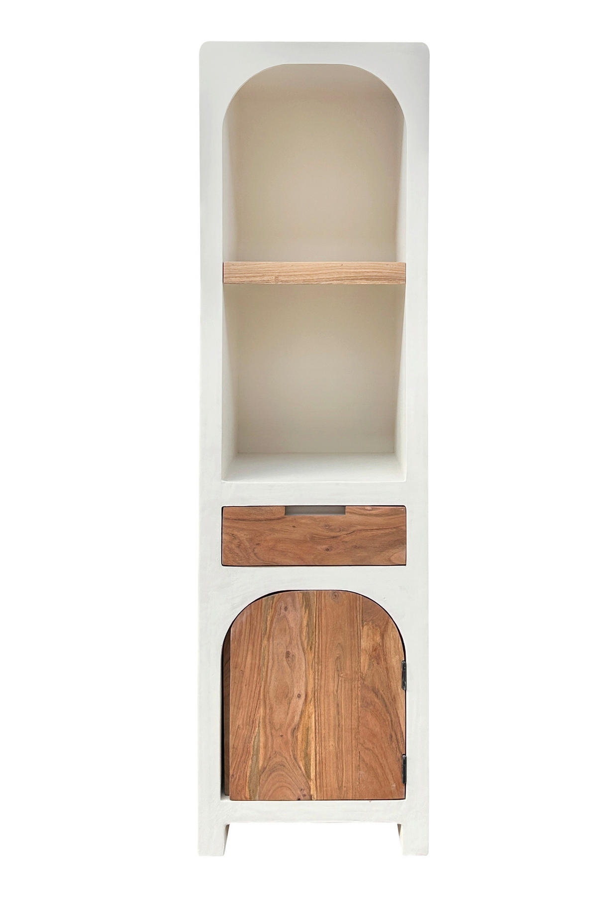 HOCHSCHRANK 50/175/40 cm  - Weiß/Naturfarben, Design, Holz/Holzwerkstoff (50/175/40cm) - MID.YOU