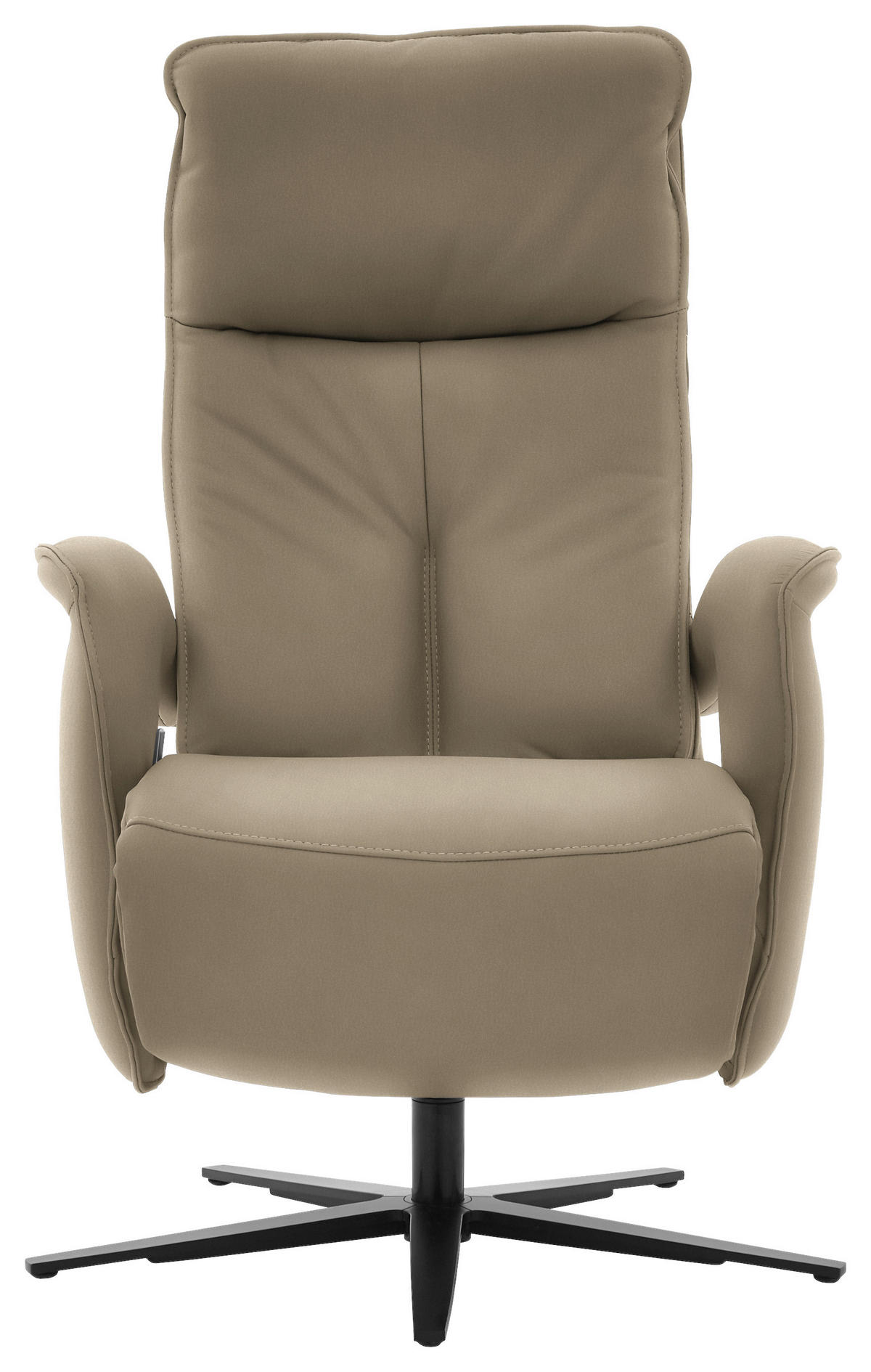 RELAXSESSEL in Leder Hellbraun  - Hellbraun/Schwarz, Design, Leder/Metall (77/110/87cm) - Valdera