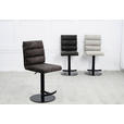 BARHOCKER Webstoff Braun Eisen Stoffauswahl, Sitzfläche 360° drehbar  - Schwarz/Braun, Design, Textil/Metall (42/90-117/58,5cm) - Novel