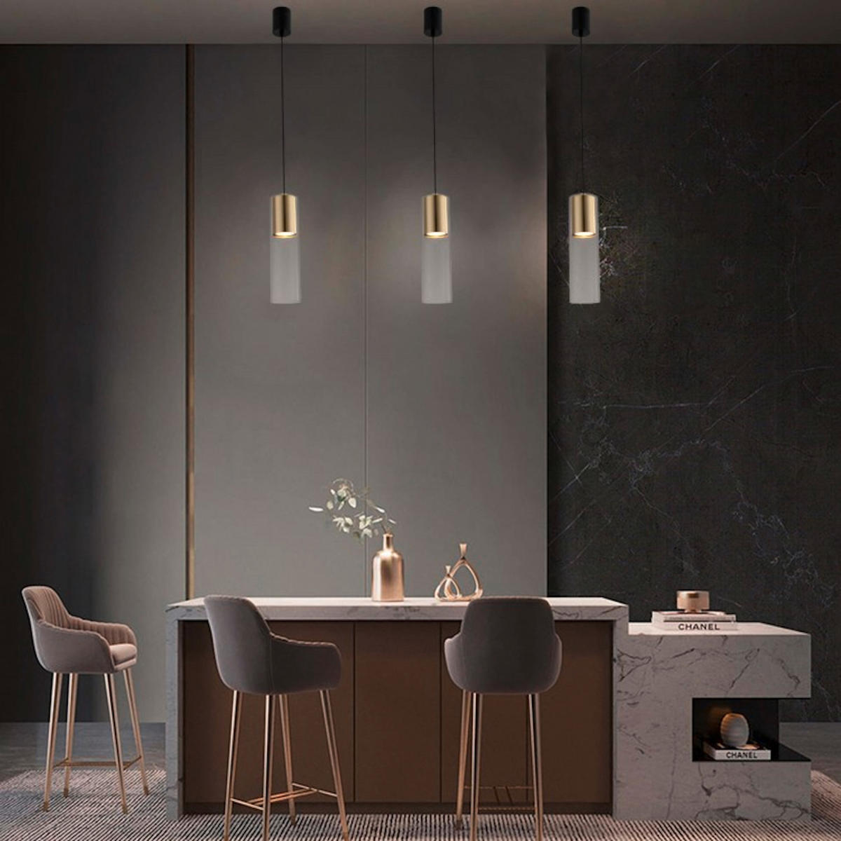 HÄNGELEUCHTE 50/7/150 cm    - Goldfarben, Basics, Glas (50/7/150cm)