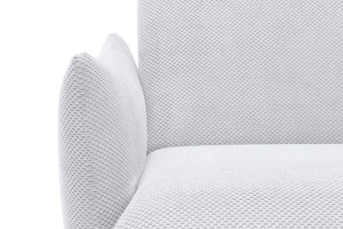 SCHLAFSOFA in Mikrofaser Silberfarben  - Silberfarben/Schwarz, Design, Textil/Metall (234/102/95cm) - MID.YOU