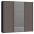 SCHWEBETÜRENSCHRANK 3-türig Grau, Schwarz - Silberfarben/Schwarz, Design, Glas/Holzwerkstoff (227,6/220/65cm) - Jutzler SCHWEBETÜRENSCHRANK 3-türig Grau, Schwarz - Silberfarben/Schwarz, Design, Glas/Holzwerkstoff (227,6/220/65cm) - Jutzler
