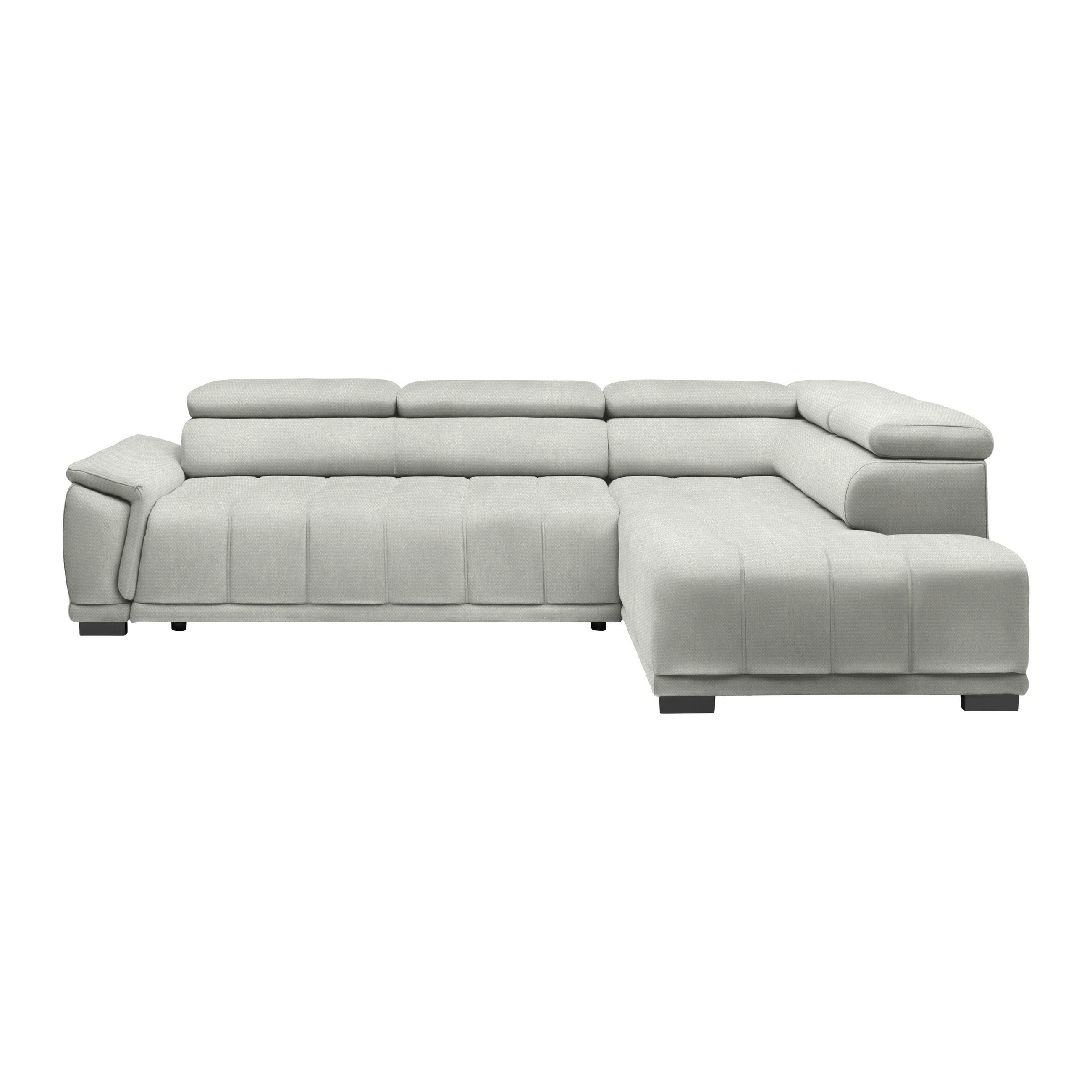 HÖRNSOFFA i chenille, vävt tyg sandfärgad  - sandfärgad/svart, Modern, textil/plast (283/106cm) - MID.YOU