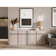 SIDEBOARD  200/79,6/39,8 cm 4 Schublade(n)  - Kaschmir/Schwarz, Design, Holzwerkstoff/Kunststoff (200/79,6/39,8cm) - Xora