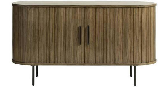 SIDEBOARD 140/76/45 cm  - Eiche dunkel/Schwarz, Trend, Holz/Holzwerkstoff (140/76/45cm) - Xora