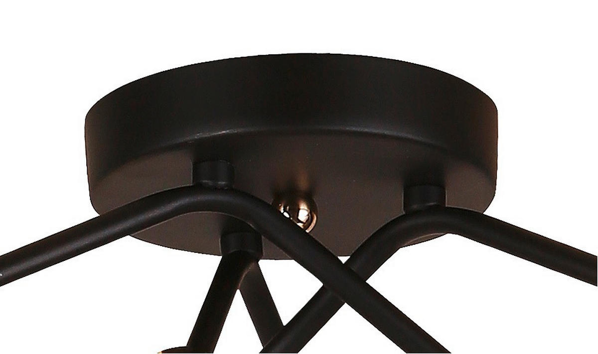 DECKENLEUCHTE    38/38/17 cm  - Schwarz, KONVENTIONELL, Metall (38/38/17cm)