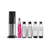 WASSERSPRUDLER Duo Black Megapack XL  - Schwarz, Basics, Glas/Kunststoff (16/44/28cm) - SodaStream