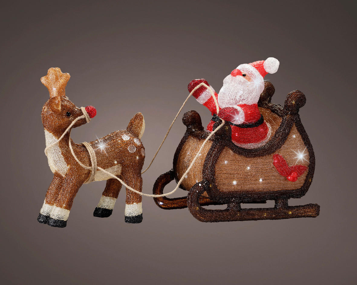 LED KARÁCSONYI FIGURA - színes/fehér, Basics (82,50/33,00/47,00cm)