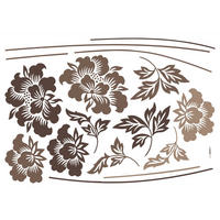 DEKOSTICKER Grace  - Taupe/Klar, Natur, Kunststoff (100/70cm) - Komar