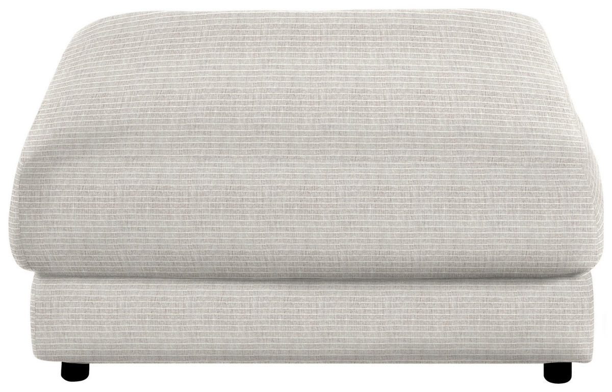 HOCKER in Textil Hellgrau  - Hellgrau/Schwarz, Design, Kunststoff/Textil (100/86/100cm) - Lomoco