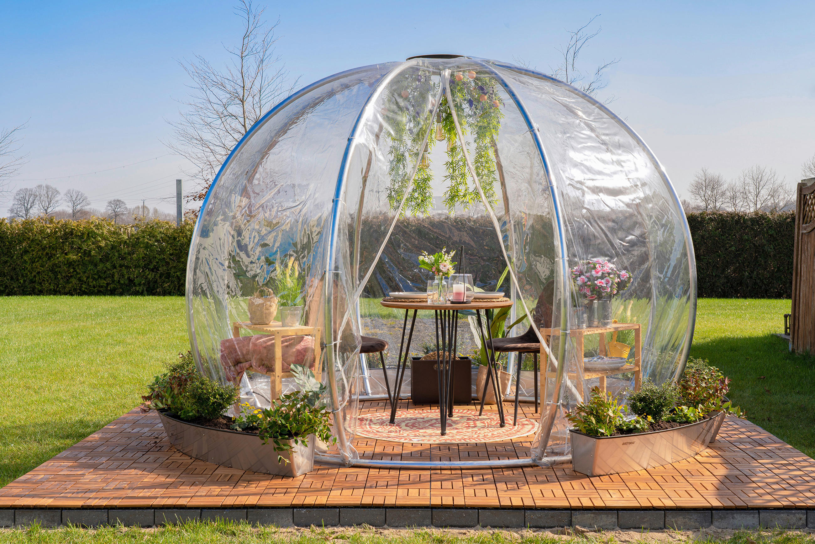 PAVILLON 484/275/484 cm Aluminium  - Transparent/Silberfarben, Basics, Kunststoff/Metall (484/275/484cm)