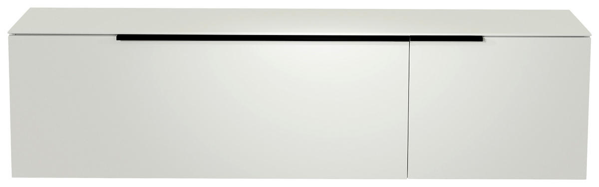 LOWBOARD  in 160/41/45 cm  - Schwarz/Weiß, Design, Glas/Holzwerkstoff (160/41/45cm) - Moderano