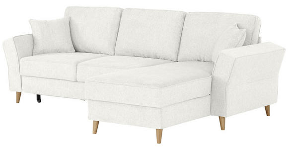 ECKSOFA in Flachgewebe Naturfarben  - Eichefarben/Naturfarben, KONVENTIONELL, Holz/Textil (265/159cm) - Carryhome