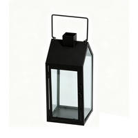 LATERNE - Klar/Schwarz, LIFESTYLE, Glas/Metall (14/32/14cm) - Ambia Home
