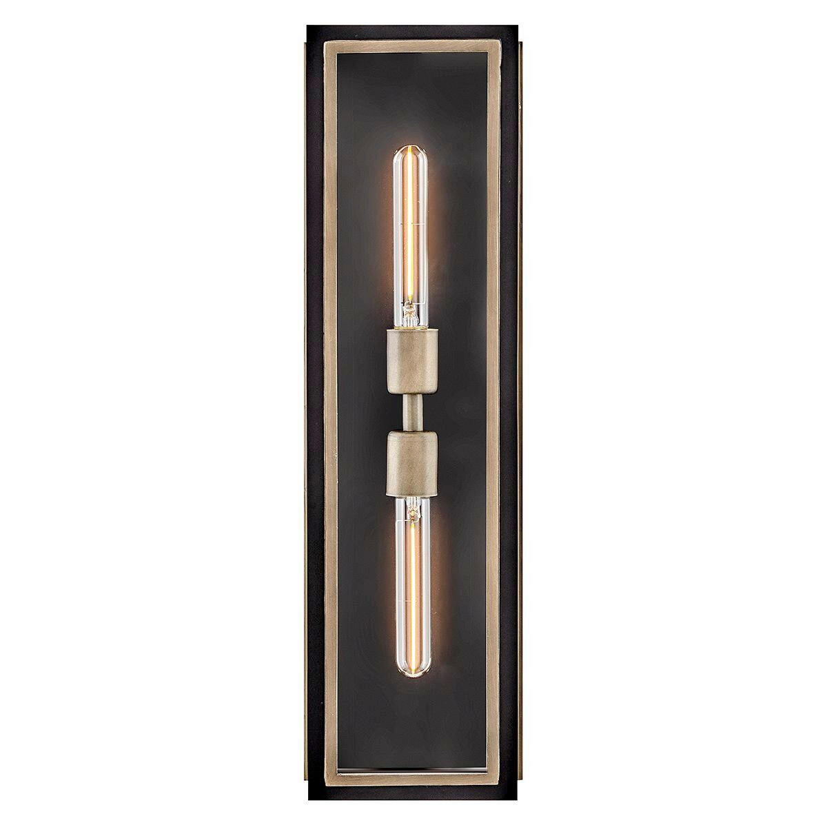 WANDLEUCHTE Shaw 61/15,9/17,1 cm  - Schwarz/Bronzefarben, KONVENTIONELL, Glas/Metall (61/15,9/17,1cm) - Elstead Lighting
