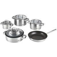 KOCHTOPFSET SENNA S9 PLUS 9-teilig  - Edelstahlfarben, Basics, Glas/Metall - Am Cook