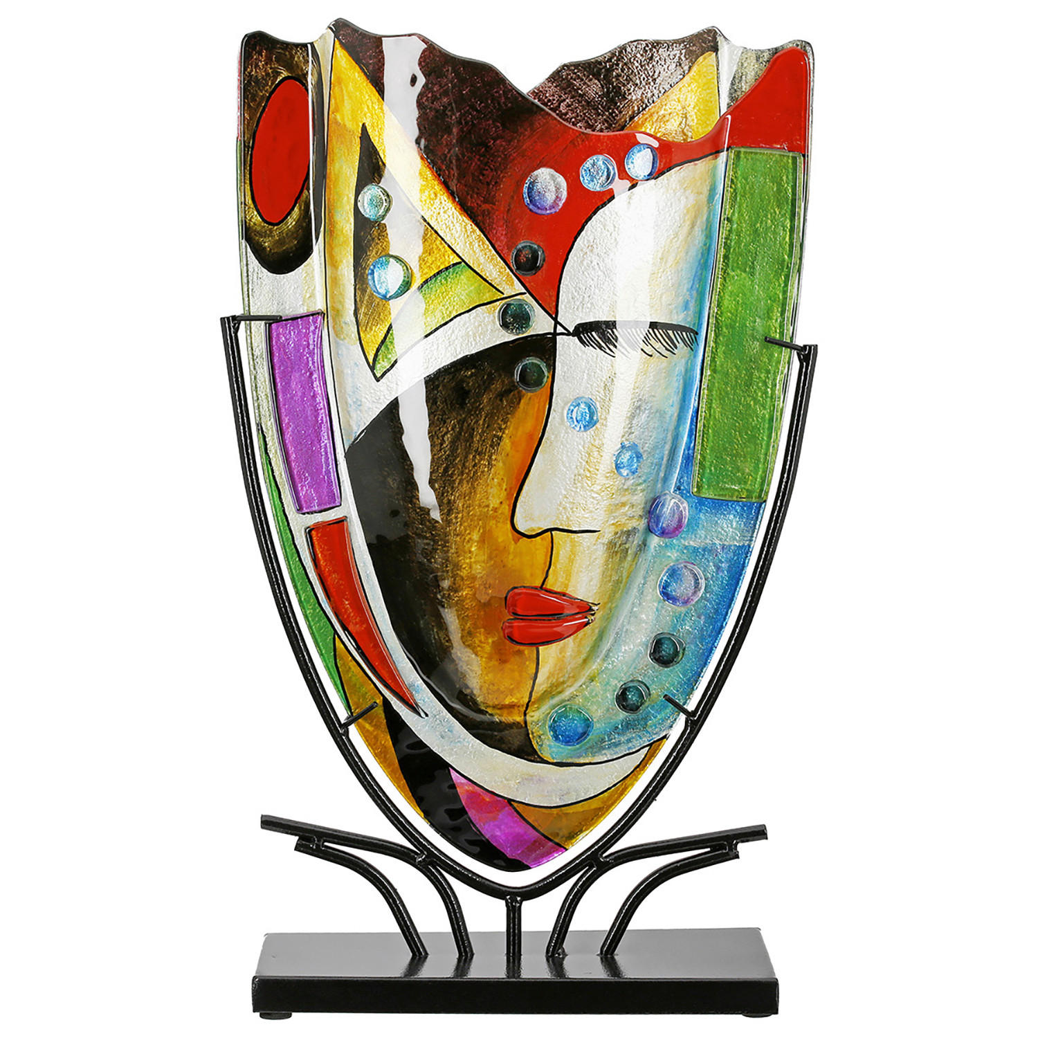 BODENVASE Veronique  - Multicolor, LIFESTYLE, Glas/Metall (29/49/10cm)