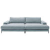 BIGSOFA  in Cord Hellblau  - Schwarz/Hellblau, Design, Textil/Metall (296/83/177cm) - Dieter Knoll