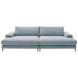 BIGSOFA Cord Hellblau  - Schwarz/Hellblau, Design, Textil/Metall (296/83/177cm) - Dieter Knoll