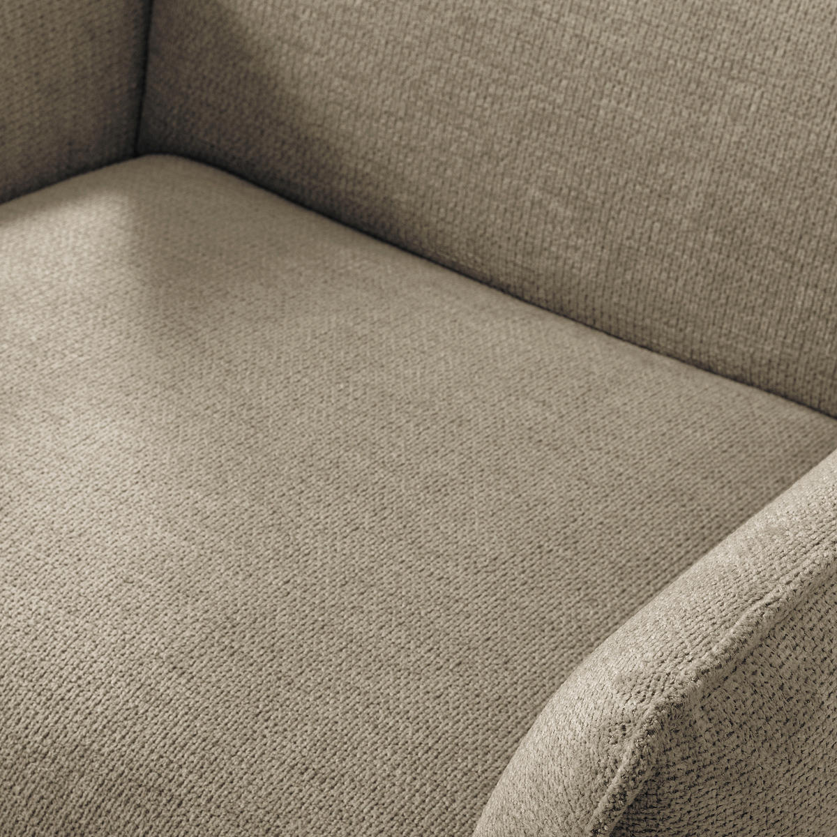 RELAXSESSEL in Textil Taupe  - Taupe/Schwarz, Design, Textil/Metall (77/107/88cm) - Livetastic