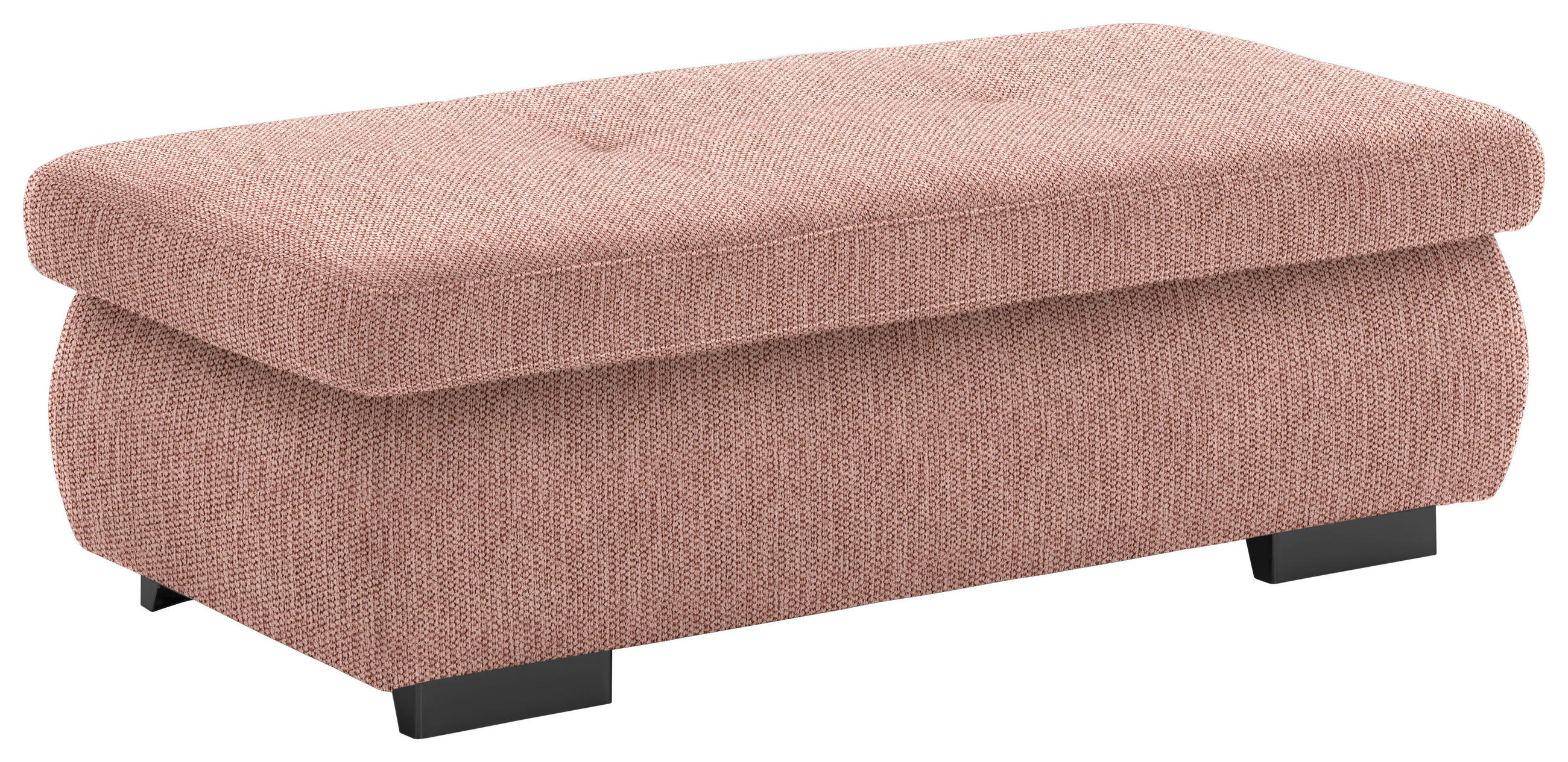 HOCKER in Textil Rostfarben  - Rostfarben/Schwarz, Design, Textil/Metall (138/44/67cm) - Beldomo Style