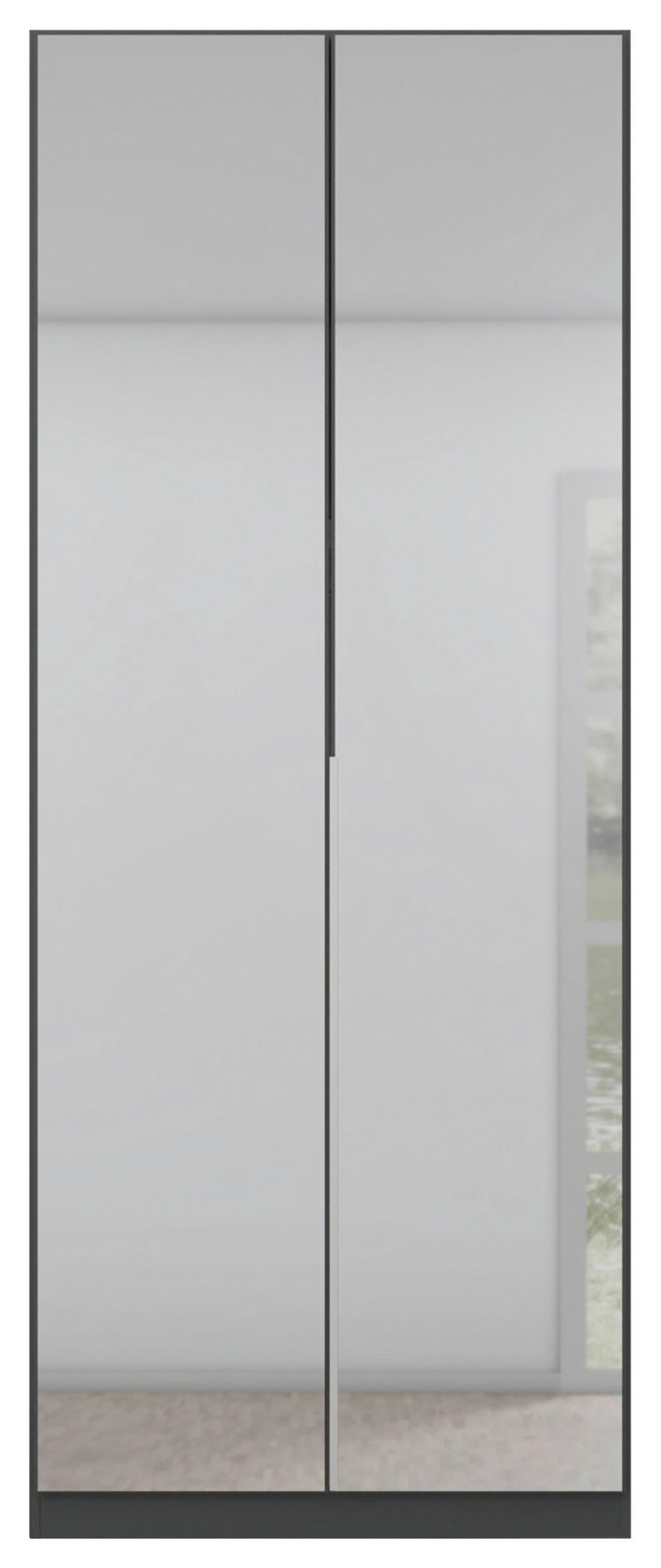 DREHTÜRENSCHRANK in Grau, Silberfarben  - Silberfarben/Alufarben, Modern, Holzwerkstoff (91/229/54cm) - Rauch Möbel