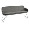 SITZBANK 180/87/65 cm Webstoff Dunkelgrau Metall  - Dunkelgrau, Design, Textil/Metall (180/87/65cm) - Musterring