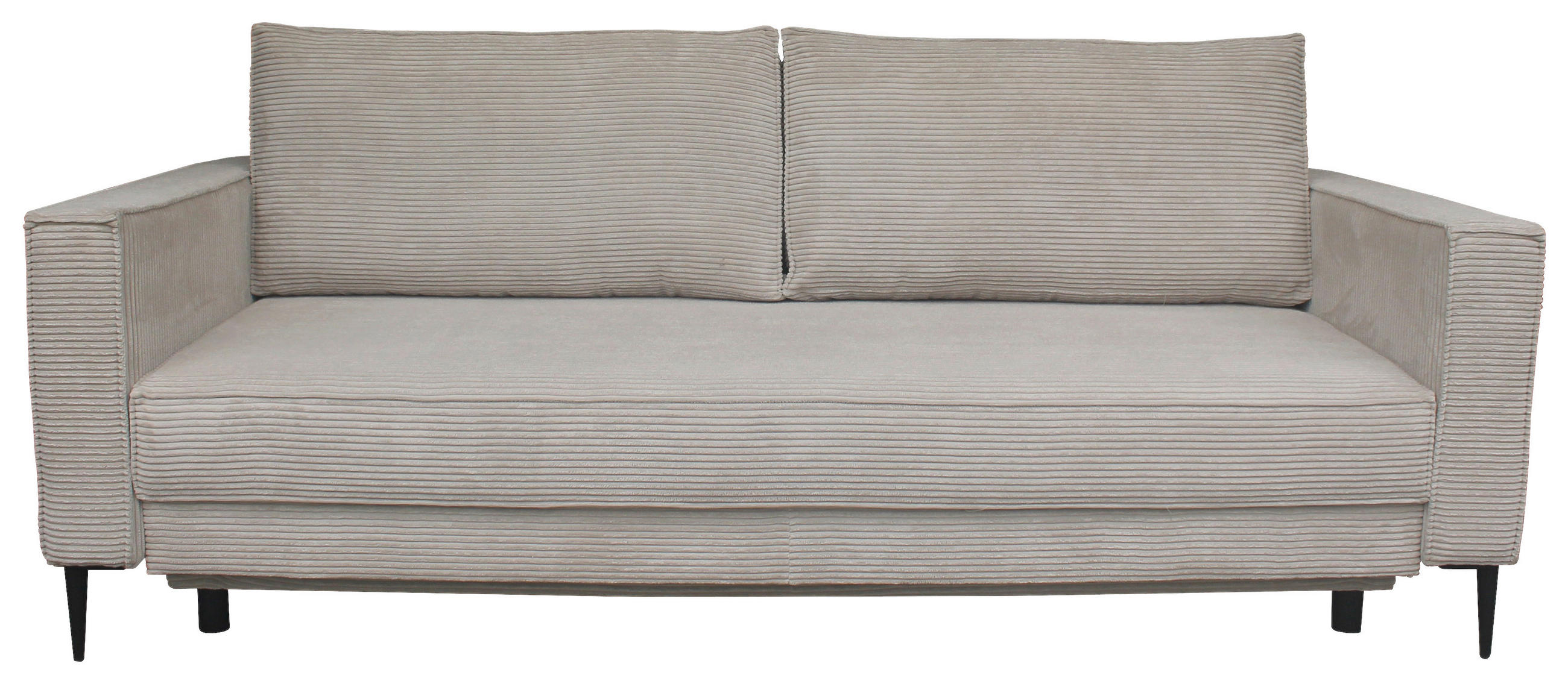 SCHLAFSOFA Cord Naturfarben  - Schwarz/Naturfarben, KONVENTIONELL, Textil/Metall (222/93/98cm) - Carryhome