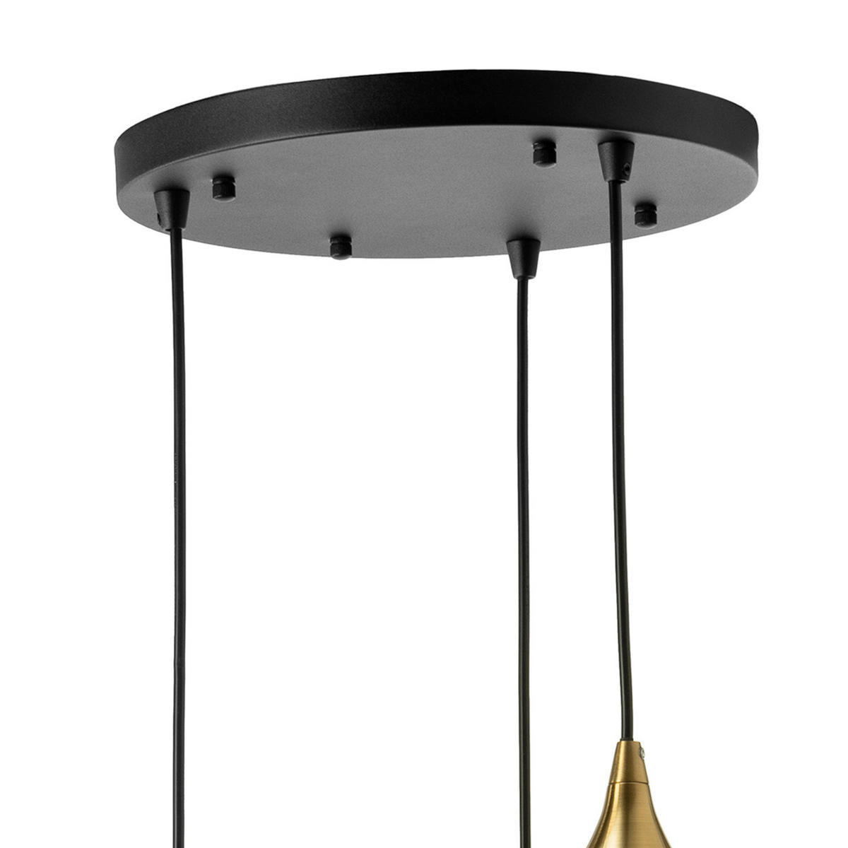 PENDELLEUCHTE 30/30/110 cm  - Cognac, KONVENTIONELL, Glas/Metall (30/30/110cm) - Eglo