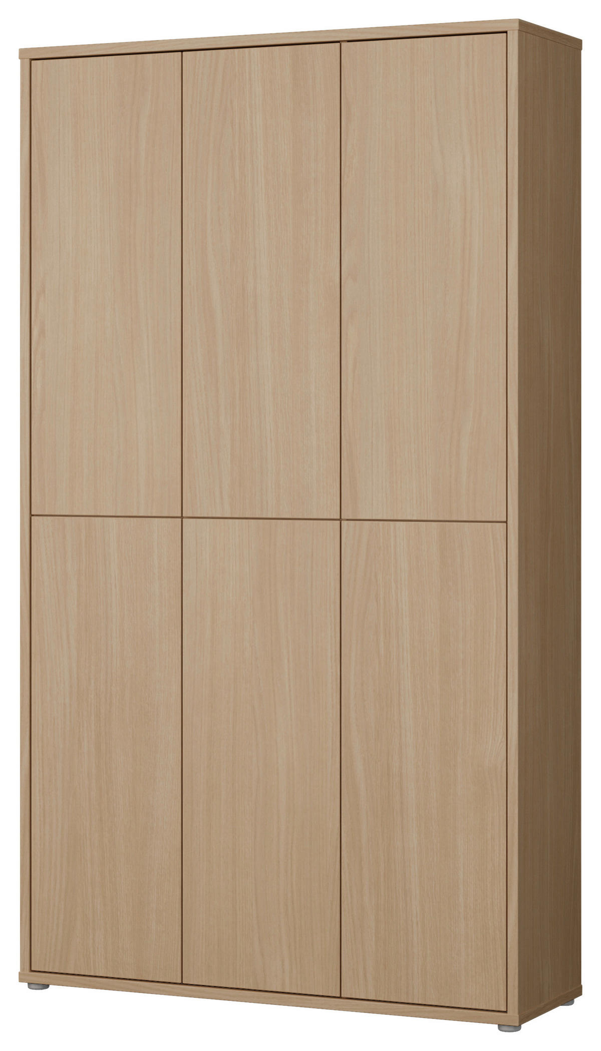 SCHUHSCHRANK 109,2/191,9/34,9 cm  - Eichefarben/Grau, MODERN, Holzwerkstoff/Kunststoff (109,2/191,9/34,9cm) - Carryhome