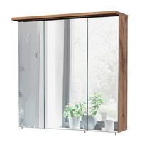 SPIEGELSCHRANK 70,5/72,3/15,75-23,7 cm  - Eichefarben, Basics, Glas/Holzwerkstoff (70,5/72,3/15,75-23,7cm) - MID.YOU