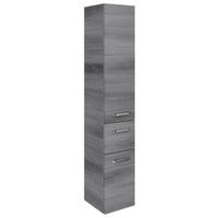 HOCHSCHRANK 30/168/33 cm  - Chromfarben/Graphitfarben, MODERN, Glas/Holzwerkstoff (30/168/33cm) - Sadena