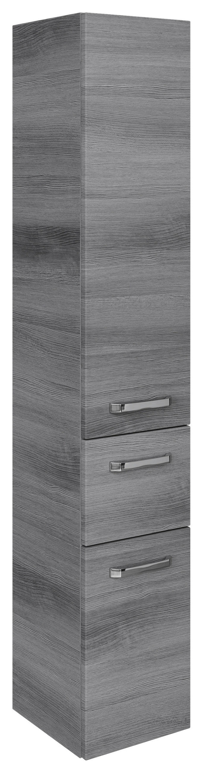HOCHSCHRANK 30/168/33 cm  - Chromfarben/Graphitfarben, MODERN, Glas/Holzwerkstoff (30/168/33cm) - Sadena